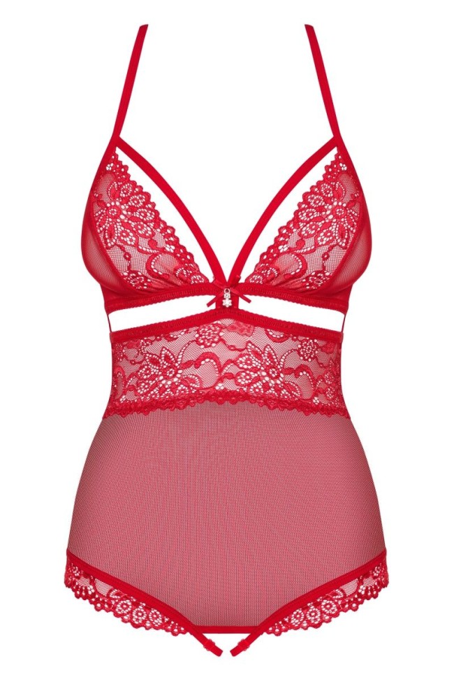 Изящное кружевное боди с интимным доступом