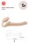 Телесный безремневой страпон Silicone Bendable Strap-On - size S