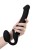 Черный безремневой вибрострапон Silicone Bendable Strap-On - size M