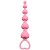 Розовая анальная цепочка Heart s Beads Pink - 18 см.