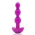 Анальная виброёлочка TRIPLET ANAL BEADS FUCHSIA - 14 см.