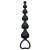 Чёрная анальная цепочка Heart s Beads Black - 18 см.