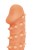 Телесная закрытая насадка с пупырышками Cock Sleeve 005 Size M - 15,6 см.