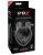 Чёрный мастурбатор Vibrating Silicone Stimulator с вибрацией