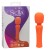 Оранжевый вибромассажер Stella Liquid Silicone Mini Massager - 14,5 см.