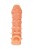 Телесная закрытая насадка с пупырышками Cock Sleeve 005 Size L - 17,6 см.