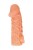 Телесная закрытая насадка с венками Cock Sleeve 006 Size L - 17,6 см.