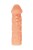 Телесная закрытая насадка с шершавой головкой Cock Sleeve 007 Size M - 15,6 см.