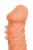 Телесная закрытая насадка с шершавой головкой Cock Sleeve 007 Size L - 17,6 см.