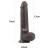Коричневый фаллоимитатор Sliding-Skin Dong 9.0 - 23 см.