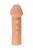 Телесная закрытая насадка с шишечками Cock Sleeve 008 Size M - 15,6 см.