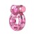 Розовое эрекционное кольцо с вибрацией Pink Bear