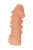 Телесная закрытая насадка с шишечками Cock Sleeve 008 Size L - 17,6 см.
