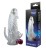 Закрытая прозрачная вибронасадка на пенис Crystal Sleeve Vibe - 12 см.