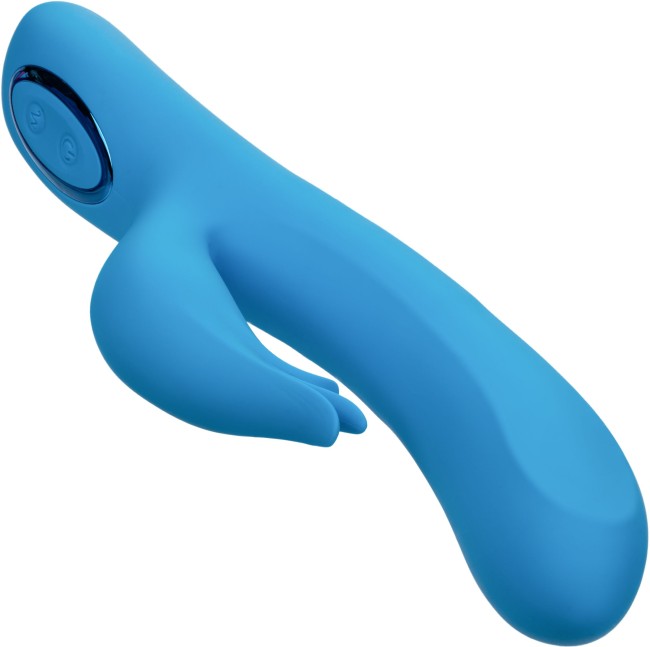 Голубой вибратор-кролик Flutter G - 22,7 см. Голубой вибратор-кролик Flutter G - 22,7 см.