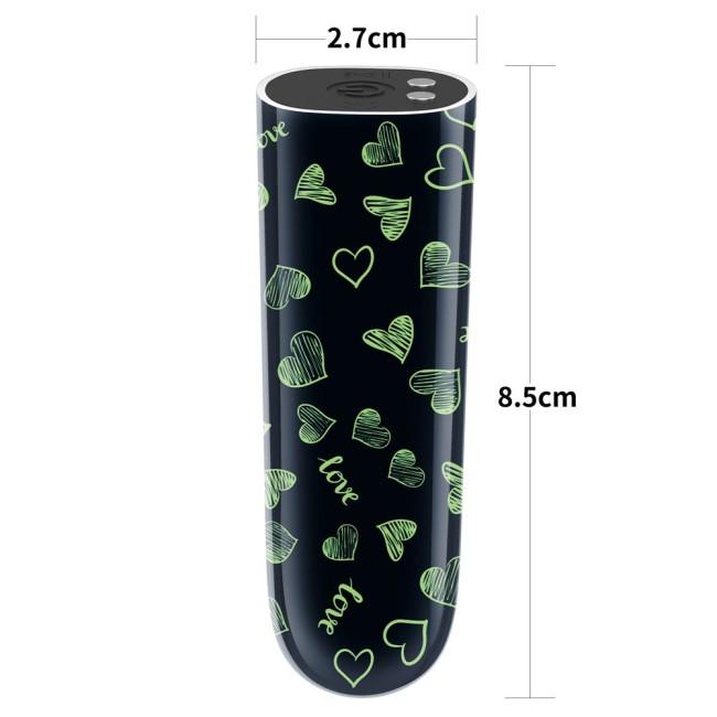 Мини-вибратор Rechargeable Glow-in-the-dark Heart Massager - 8,5 см. Мини-вибратор Rechargeable Glow-in-the-dark Heart Massager - 8,5 см.