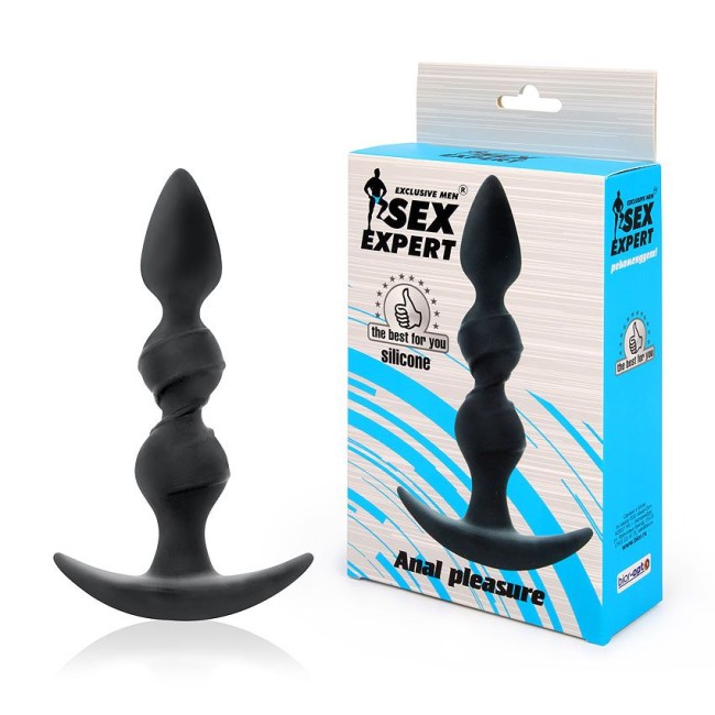 Черная витая пробка-елочка с ограничителем - 16 см. Черная витая пробка-елочка с ограничителем - 16 см.