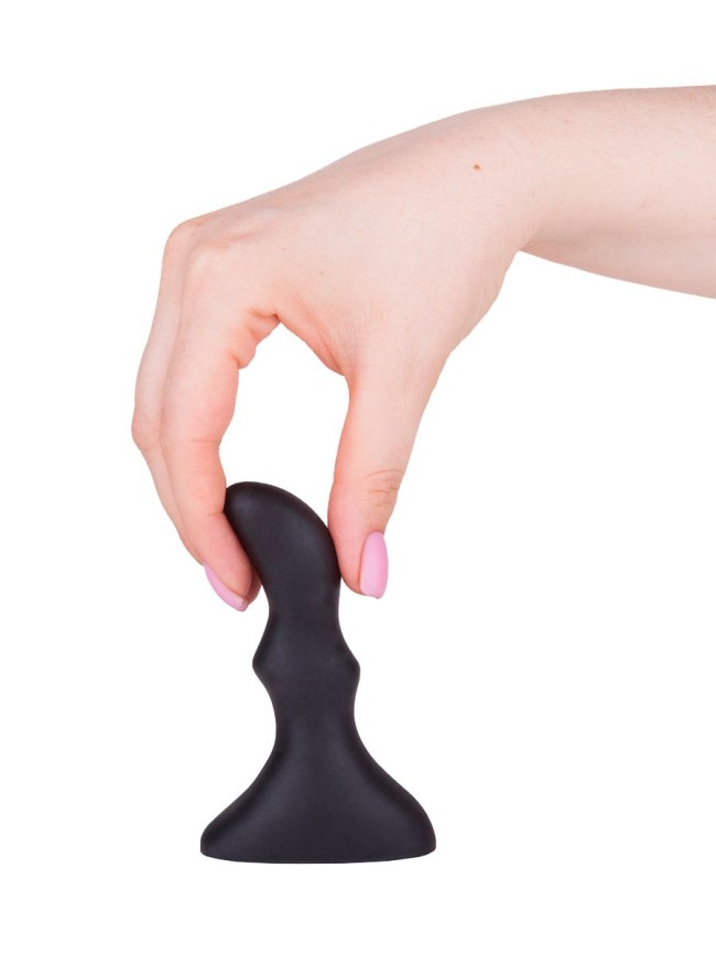 Чёрный плаг изогнутой формы - 10 см. Чёрный плаг изогнутой формы - 10 см.