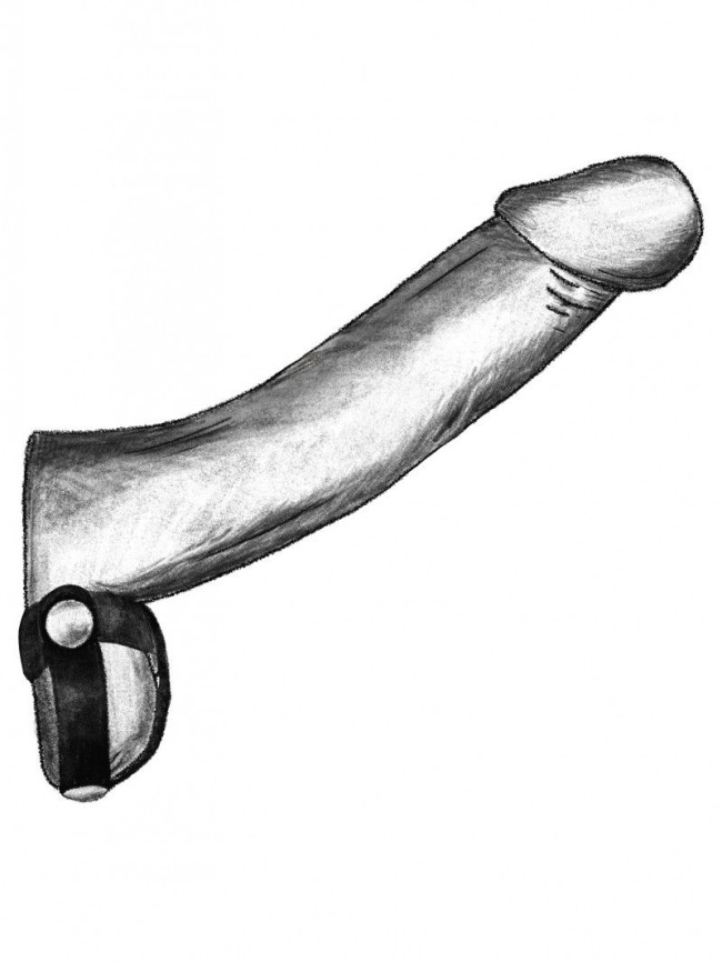 Черное лассо с двумя петлями для подхвата мошонки Черное лассо с двумя петлями для подхвата мошонки