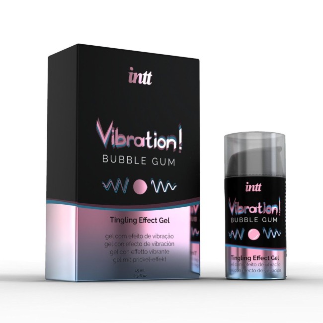 Жидкий интимный гель с эффектом вибрации Vibration! Bubble Gum - 15 мл. Жидкий интимный гель с эффектом вибрации Vibration! Bubble Gum - 15 мл.