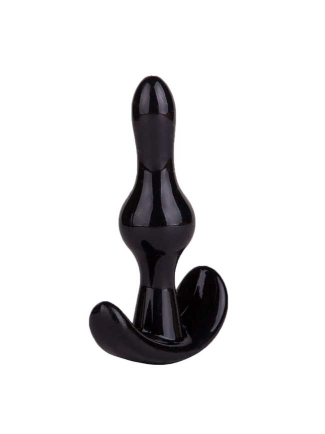 Черная анальная пробка с зауженным кончиком - 9 см. Черная анальная пробка с зауженным кончиком - 9 см.