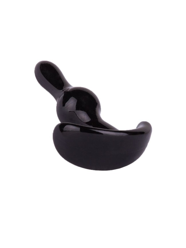 Черная анальная пробка с зауженным кончиком - 9 см. Черная анальная пробка с зауженным кончиком - 9 см.