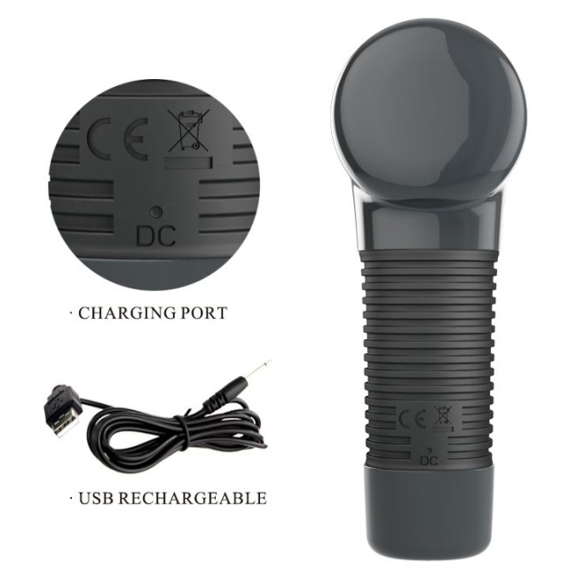 Темно-серый клиторальный вибромассажер Magic Gun - 19,9 см. Темно-серый клиторальный вибромассажер Magic Gun - 19,9 см.