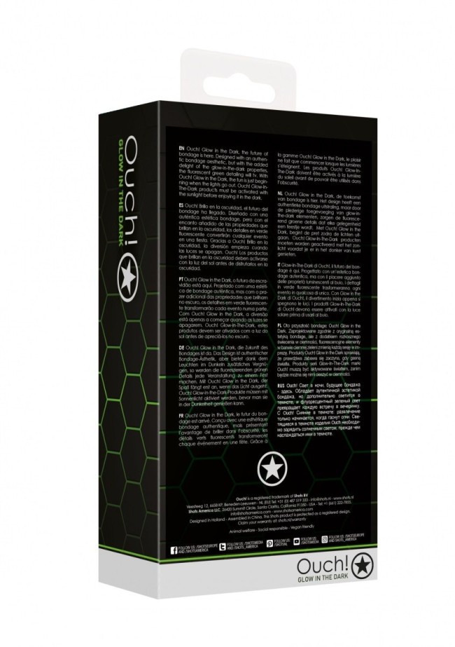 Портупея Bra Harness с неоновым эффектом - размер S-M