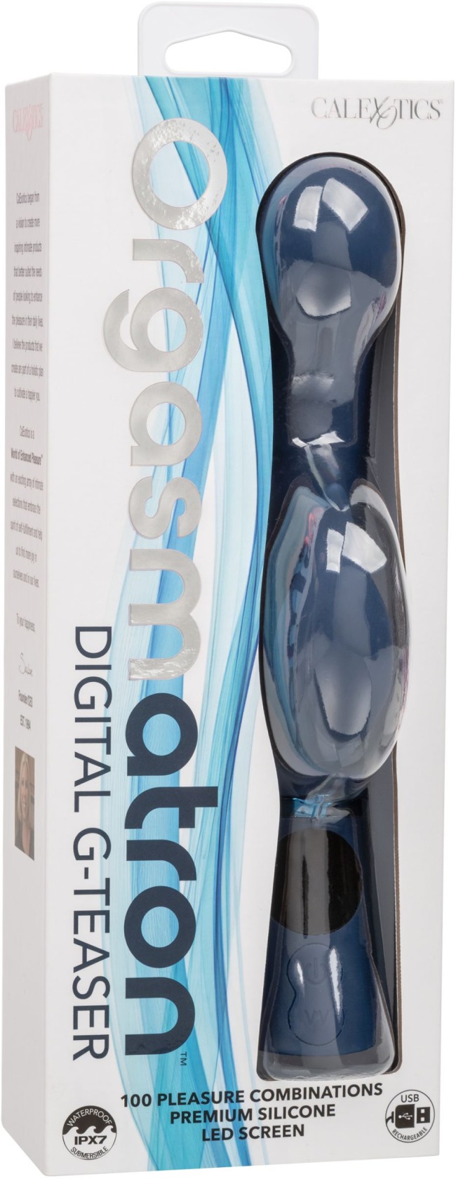 Синий вибратор-кролик Orgasmatron Digital G-Teaser - 22,2 см. Синий вибратор-кролик Orgasmatron Digital G-Teaser - 22,2 см.