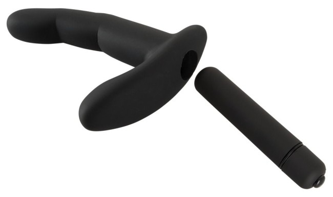 Черный вибромассажер простаты Naughty Finger Prostate Vibe - 13,8 см. Черный вибромассажер простаты Naughty Finger Prostate Vibe - 13,8 см.