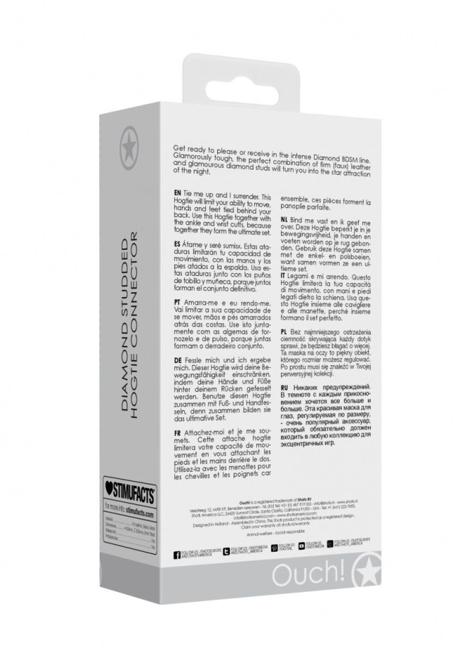 Черный крестообразный фиксатор Diamond Studded Hogtie Черный крестообразный фиксатор Diamond Studded Hogtie