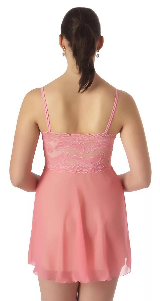 Полупрозрачная сорочка из однотонного шифона Полупрозрачная сорочка из однотонного шифона