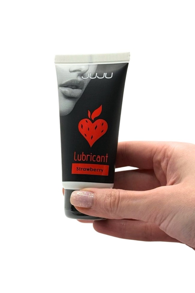 Съедобный лубрикант JUJU Strawberry с ароматом клубники - 50 мл. Съедобный лубрикант JUJU Strawberry с ароматом клубники - 50 мл.