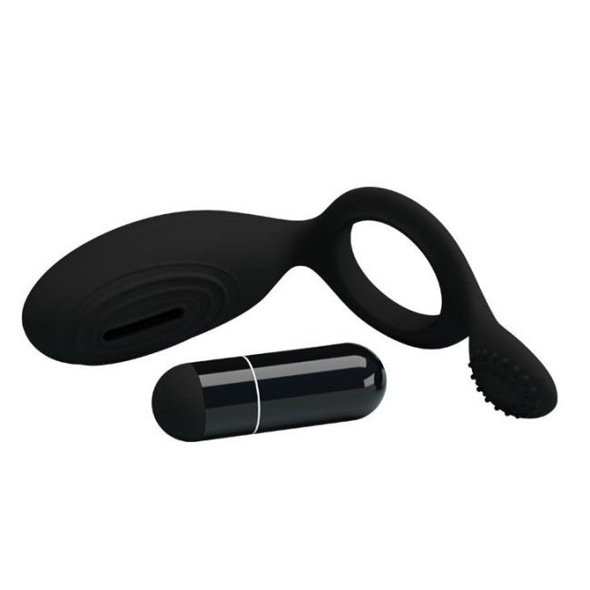 Эрекционное кольцо с клиторальной виброподушечкой Ethel Эрекционное кольцо с клиторальной виброподушечкой Ethel