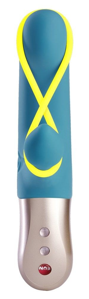 Бирюзовый мини-вибратор Amorino с силиконовой петлёй - 17,7 см. Бирюзовый мини-вибратор Amorino с силиконовой петлёй - 17,7 см.