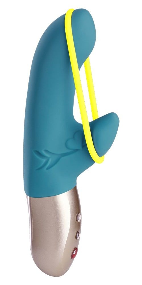 Бирюзовый мини-вибратор Amorino с силиконовой петлёй - 17,7 см. Бирюзовый мини-вибратор Amorino с силиконовой петлёй - 17,7 см.