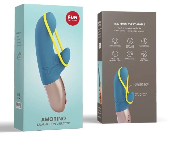 Бирюзовый мини-вибратор Amorino с силиконовой петлёй - 17,7 см. Бирюзовый мини-вибратор Amorino с силиконовой петлёй - 17,7 см.