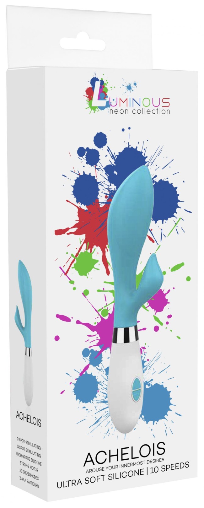 Бирюзовый вибратор-кролик Achelois - 21,8 см. Бирюзовый вибратор-кролик Achelois - 21,8 см.