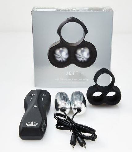 Черный инновационный мужской вибростимулятор JETT Черный инновационный мужской вибростимулятор JETT