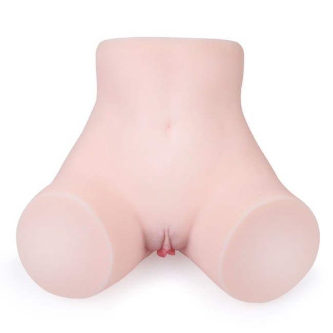 Телесный мастурбатор-полуторс с двумя функциональными отверстиями Телесный мастурбатор-полуторс с двумя функциональными отверстиями