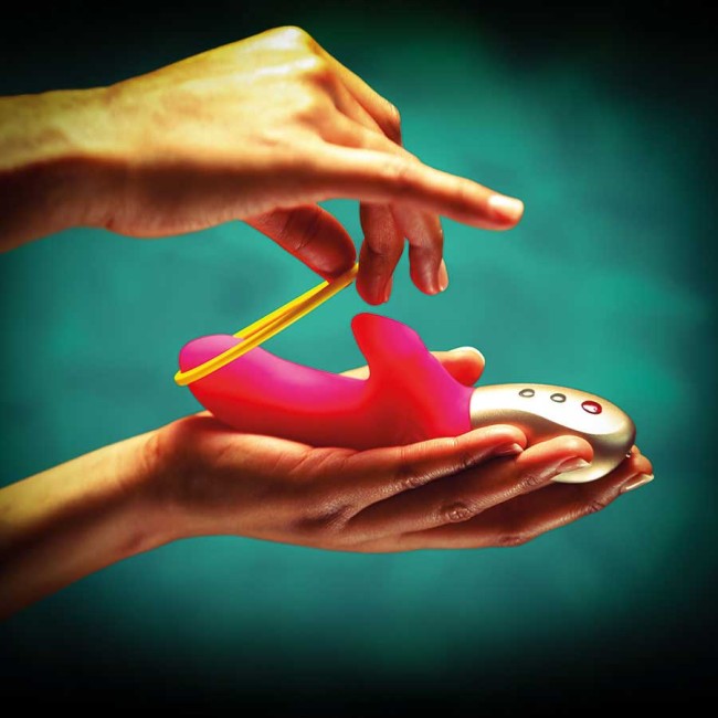 Ярко-розовый мини-вибратор Amorino с силиконовой петлёй - 17,7 см. Ярко-розовый мини-вибратор Amorino с силиконовой петлёй - 17,7 см.