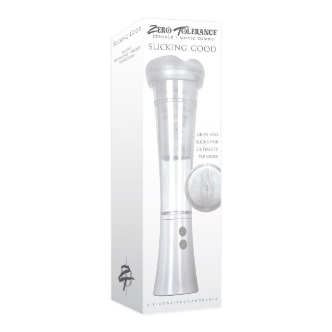 Мастурбатор с вибрацией и вакуумной стимуляцией Sucking Good Мастурбатор с вибрацией и вакуумной стимуляцией Sucking Good
