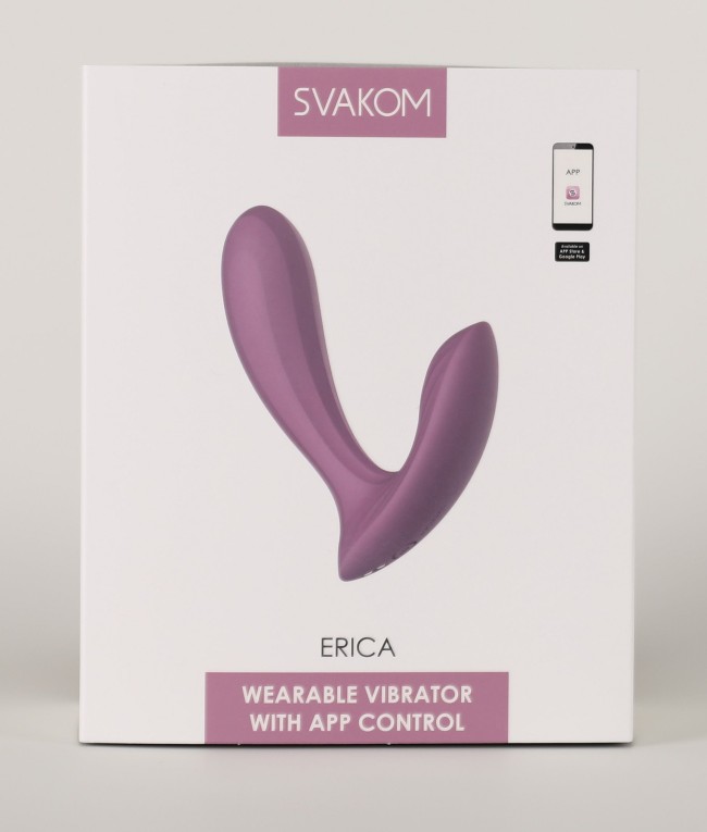 Розовый интерактивный вибромассажер Erica Розовый интерактивный вибромассажер Erica