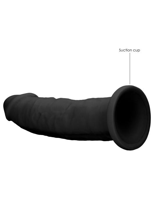 Черный фаллоимитатор Silicone Dildo Without Balls - 22,8 см. Черный фаллоимитатор Silicone Dildo Without Balls - 22,8 см.