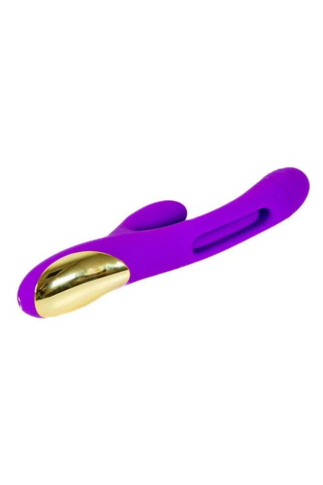 Фиолетовый вибратор-кролик с функцией фингеринга - 25 см. Фиолетовый вибратор-кролик с функцией фингеринга - 25 см.