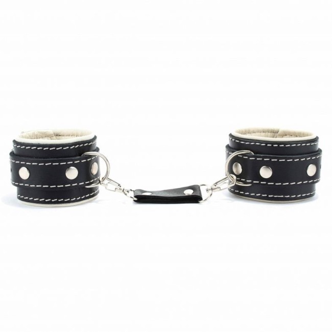 Черные оковы с бежевым подкладом Черные оковы с бежевым подкладом