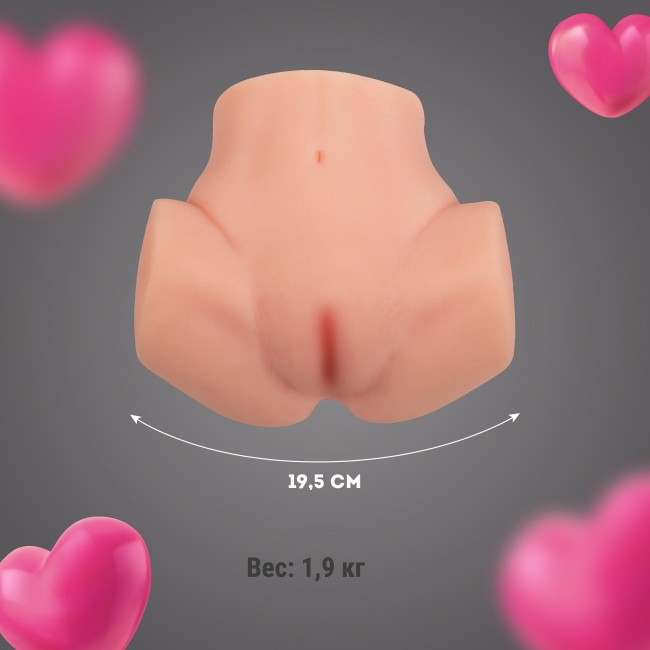 Мужской реалистичный мастурбатор с двумя рабочими отверстиями Мужской реалистичный мастурбатор с двумя рабочими отверстиями