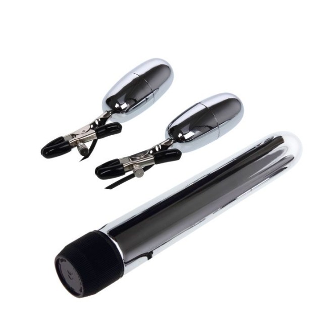 Набор из вибратора и вибростимуляторов для груди Набор из вибратора и вибростимуляторов для груди