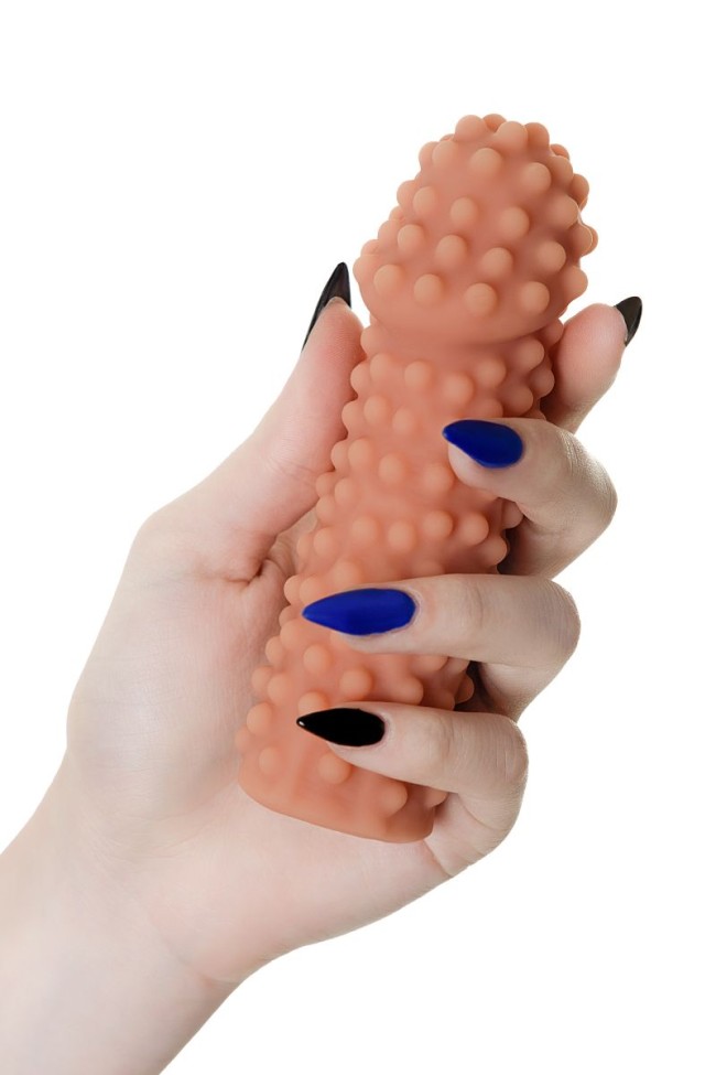 Телесная насадка на фаллос с бугорками Extreme Sleeve 010 S-size - 14,7 см. Телесная насадка на фаллос с бугорками Extreme Sleeve 010 S-size - 14,7 см.