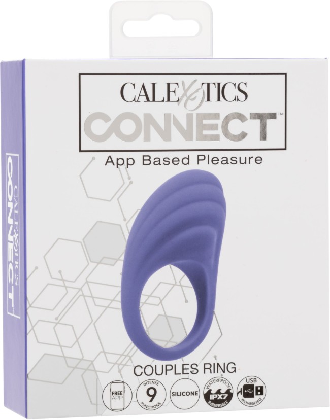 Фиолетовое эрекционное виброкольцо Couples Ring с управлением через приложение Фиолетовое эрекционное виброкольцо Couples Ring с управлением через приложение